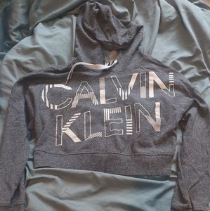 Ck Cropped Hoodie